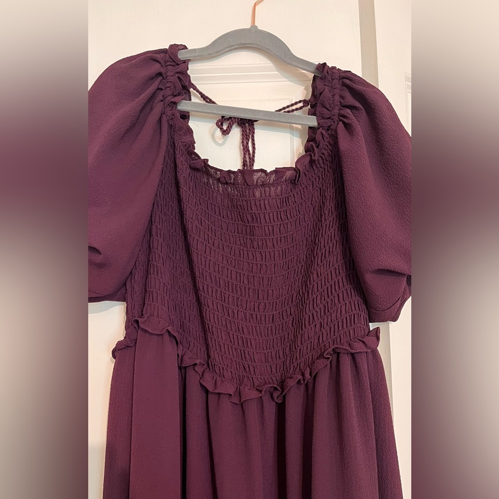 Max Studio Eggplant Plum Maxi Dress large